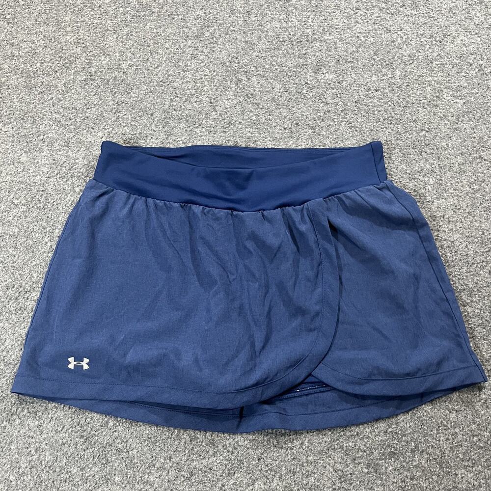 Under Armour Skirt Womens XL Blue Lined Skort Athletic Pockets Tennis Golf